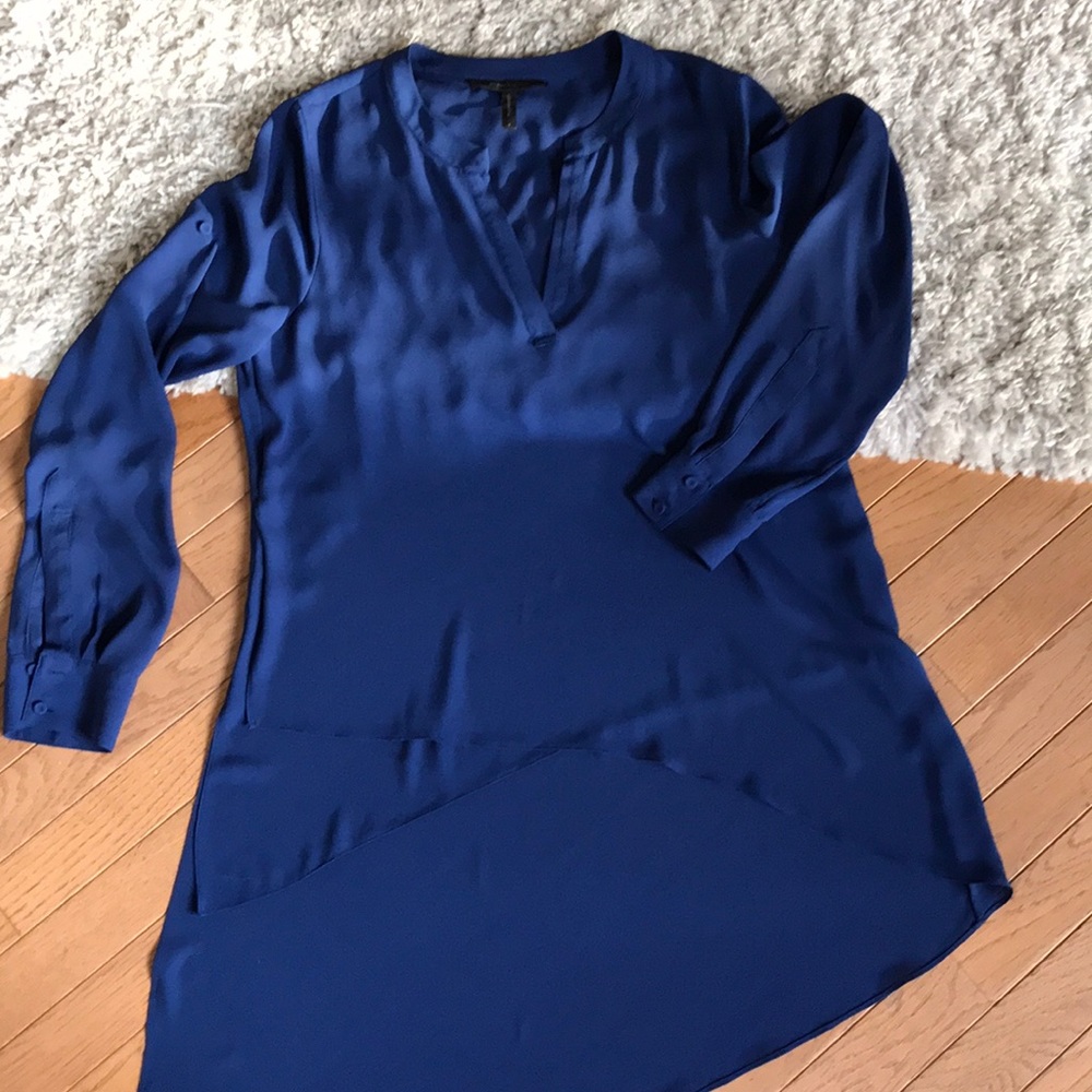 BCBG Max AZRIA deep blue dressy shirt .